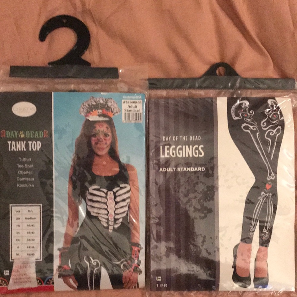 Day of the Dead Tank Top & Leggings Adult Standard